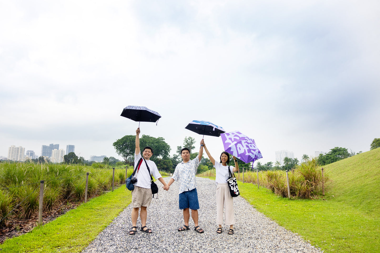 紫色知足常樂 雨伞 Purple Stay Contented umbrella