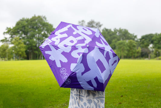 紫色知足常樂 雨伞 Purple Stay Contented umbrella